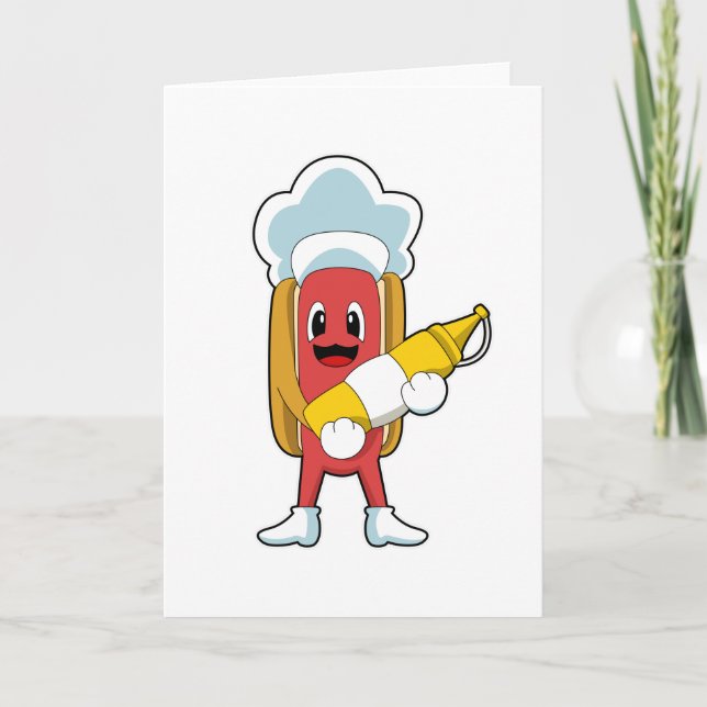 Hotdog with Mustard Card (Front)