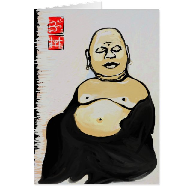 Hotei riant la carte de Bouddha (Devant)
