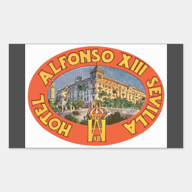 Hotel Alfonso Xiii Sevilla , Vintage Sticker (Front)