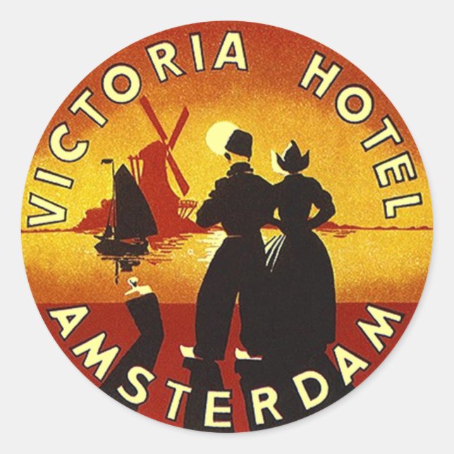 Hôtel Amsterdam des autocollants Vi de bagage de (Devant)