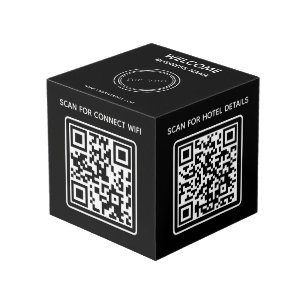 Hotel business logo QR code Wifi Other info table Cube