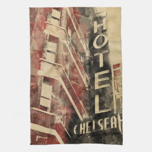 Hotel Chelsea Aquarelle Art Serviette de cuisine