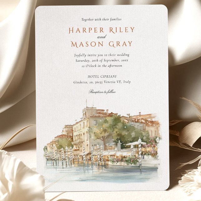 Hotel Cipriani Venice Italy Wedding Invitation (Creator Uploaded)