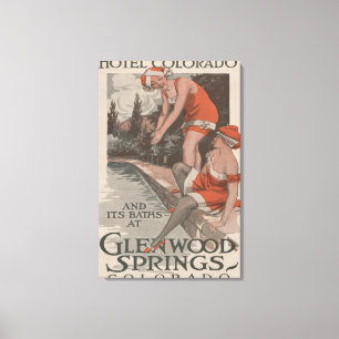 Hotel Colorado & Baths Poster Canvas Print