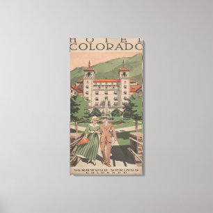 Hotel Colorado Travel Poster Canvas Print