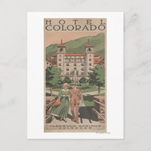 Hotel Colorado Travel Poster Postcard