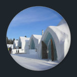 Hotel de Glace, Quebec, Canada Magnet<br><div class="desc">While on our trip to Quebec, we visited the Hotel de Glace which is the only ice hotel in North America! Each room has a different theme & the ice & snow sculptures are so pretty! Even the furniture is made of ice! It was such an amazing experience to see...</div>