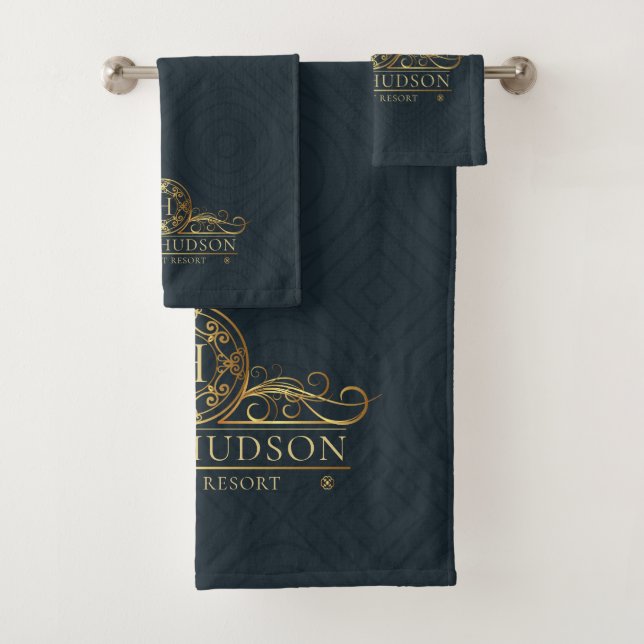Hôtel de luxe Blue Gold Monogrammed (En situation)
