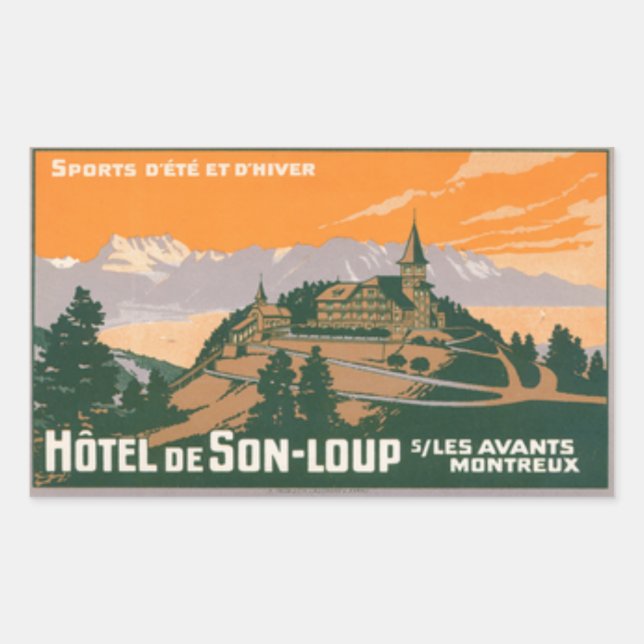 Hotel de son-loup Montreux Switzerland  Sticker (Front)