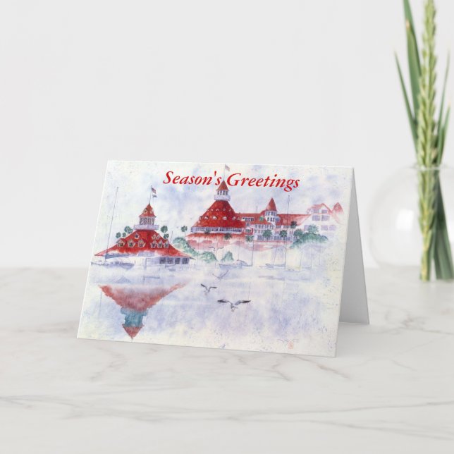 HOTEL DEL CORONADO & BOATHOUSE HOLIDAY CARD (Front)