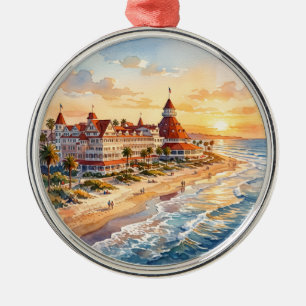 Hotel del Coronado Metal Ornament