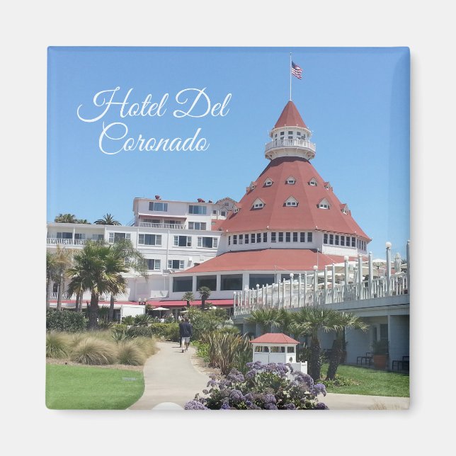 Hotel Del Coronado Square Magnet (Front)