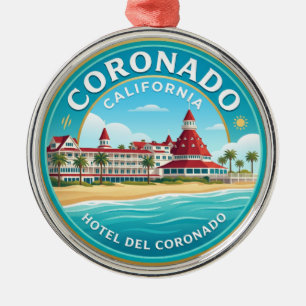 Hotel del Coronado USA Metal Ornament
