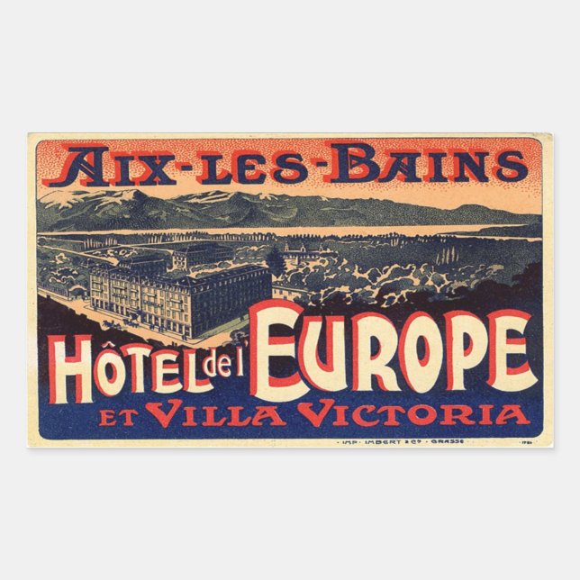 Hotel del Europe (Aix Les Bains) Sticker (Front)