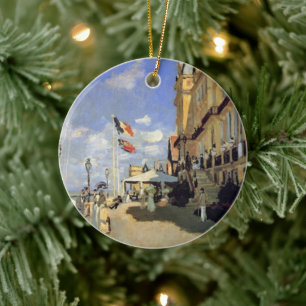 Hotel des Roches Noires, Trouville by Claude Monet Ceramic Ornament