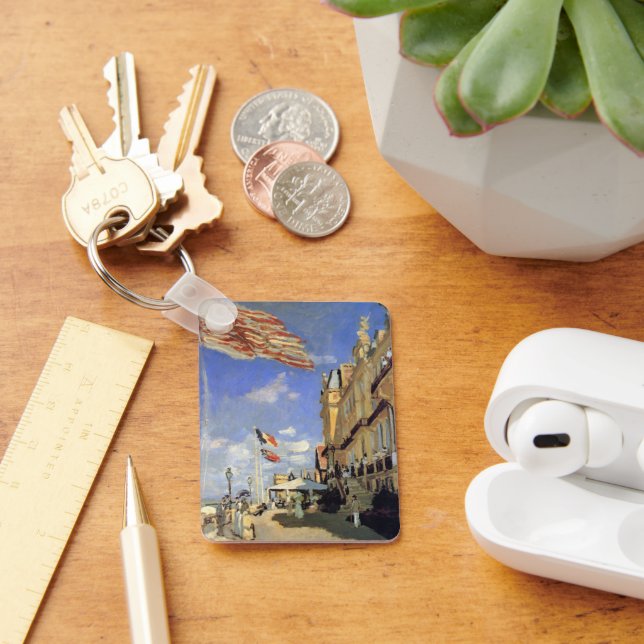 Hotel des Roches Noires, Trouville by Claude Monet Keychain (Desk)