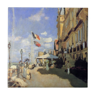 Hotel des Roches Noires, Trouville by Claude Monet Tile