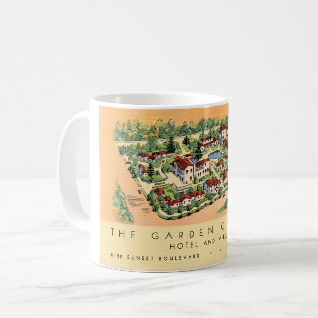 Hôtel Garden of Allah, hollywood, tasse de café (Devant gauche)
