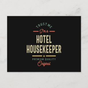 Hotel Housekeeper Job Title Gift Postcard
