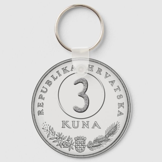 Hotel key with kuna as room number keychain (Front)
