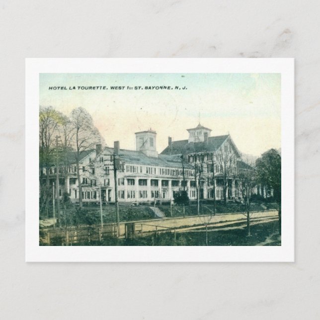 Hotel La Tourette, Bayonne, New Jersey Vintage Postcard (Front)