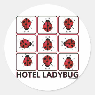 Hotel Ladybug Classic Round Sticker