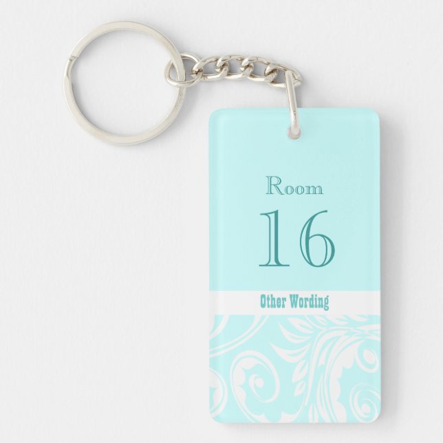 Hotel lodge resort room key (double sided rectangl keychain (Front)