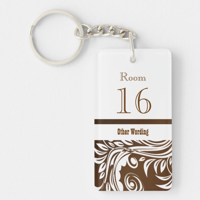 Hotel lodge resort room key keychain (Front)