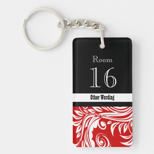 Hotel lodge resort room key keychain (Front)