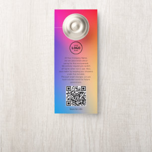 Hotel Logo QR Code Guest Information Door Hanger