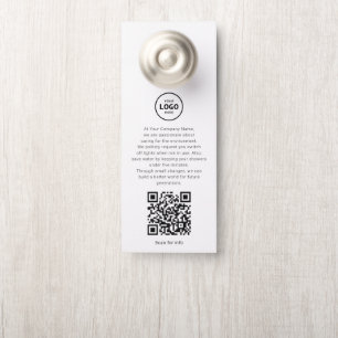 Hotel Logo QR Code Guest Information Door Hanger