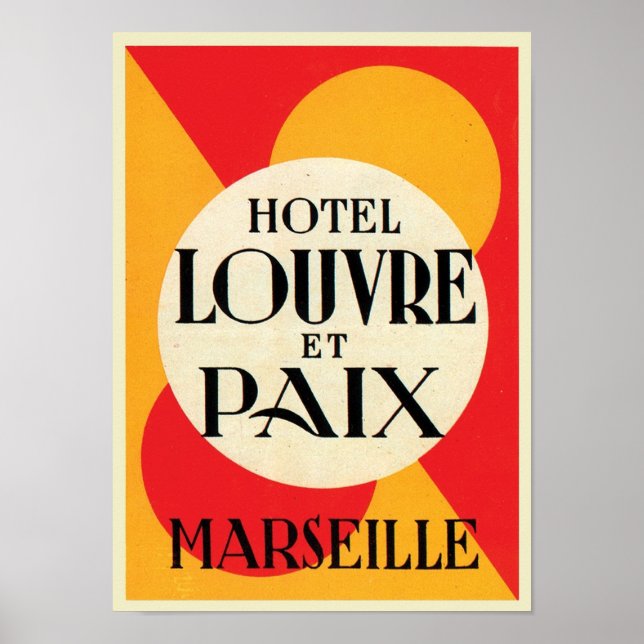 Hotel Louvre et Paix Marseille Poster (Front)