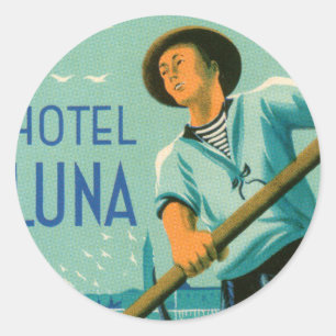 Hotel Luna Venezia Classic Round Sticker