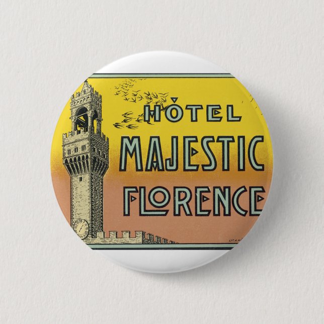 Hotel Majestic Florence 2 Inch Round Button (Front)