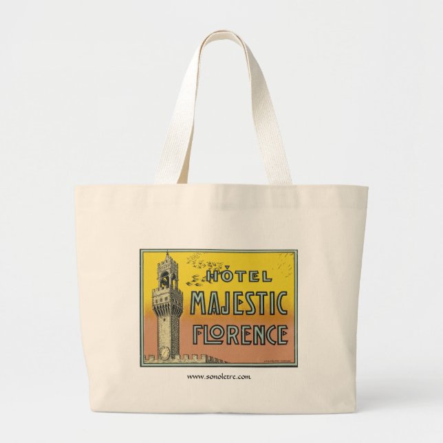 Hotel Majestic Florence Large Tote Bag (Front)