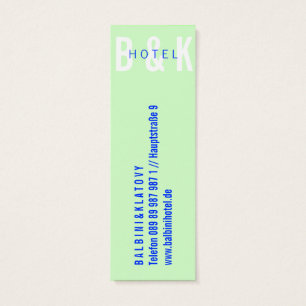 Hôtel Mini Visitenkarten