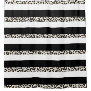 Hotel Monogram Black Rose Gold White Striped Bath 
