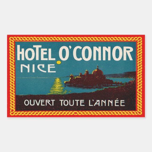 Hotel O'Connor (Nice France) Sticker (Front)