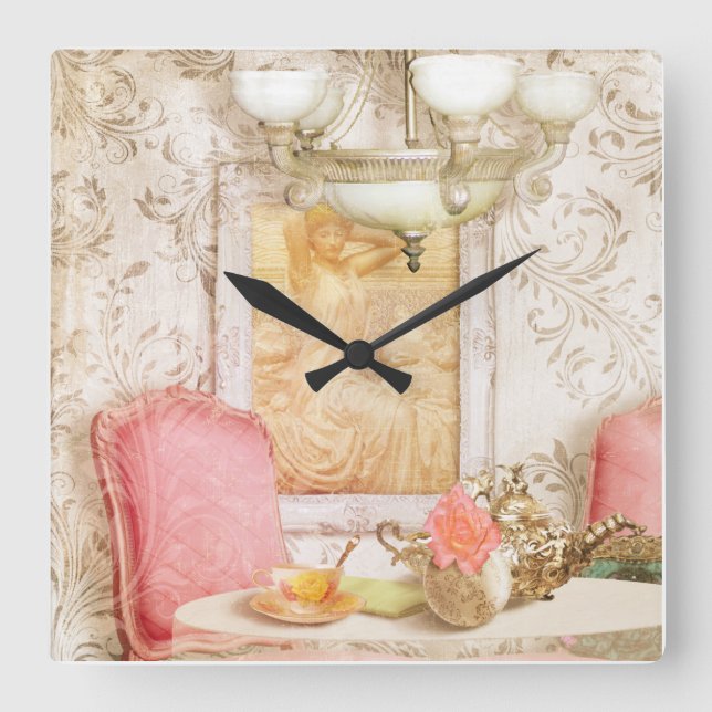 Hotel Paris vers 1900 horloge shabby chic (Recto)