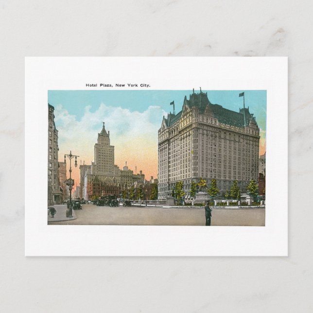 Hotel Plaza, New York City Postcard (Front)