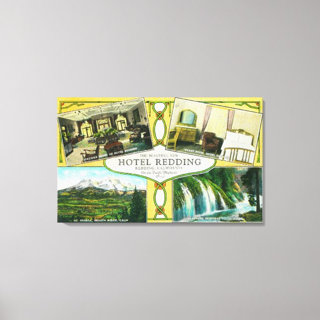 Hotel Redding Interior Views with Scenic Sites Canvas Print (Front)