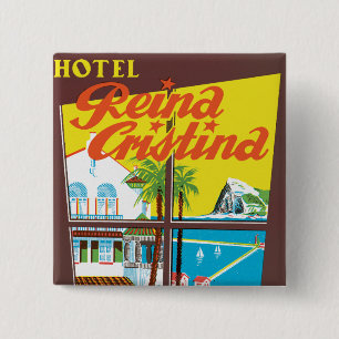 Hotel Reina Cristina ~ Algeciras 2 Inch Square Button