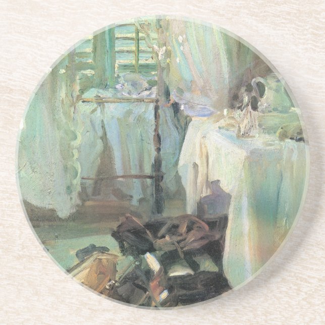 Hotel Room by John Singer Sargent Coaster (Front)