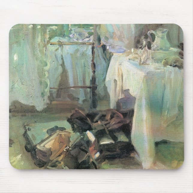 Hotel Room by John Singer Sargent Mouse Pad (Front)