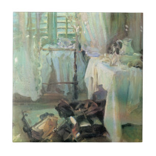 Hotel Room by John Singer Sargent Tile