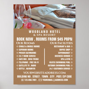 Hotel Room, Hotel Accommodation Advertising Poster