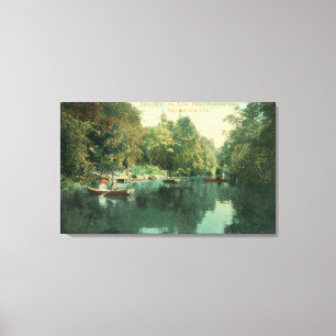 Hotel Rowardennan Guests Boating on the Lake Canvas Print