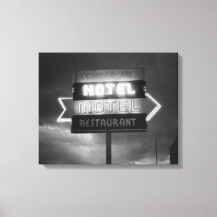 Hotel Sign, 1942 Canvas Print