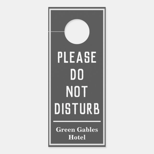 Hôtel S'Il Vous Plaît Ne Pas Disturb Affichette de (Devant)