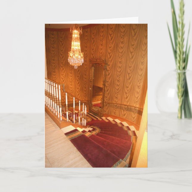 "Hôtel St Paul Escalier" Carte d'Anniversaire (Devant)